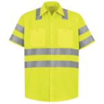 Picture of Red Kap® SS24-HV-TRC3 Men's Hi-Visibility Short Sleeve Work Shirt - Type R, Class 3
