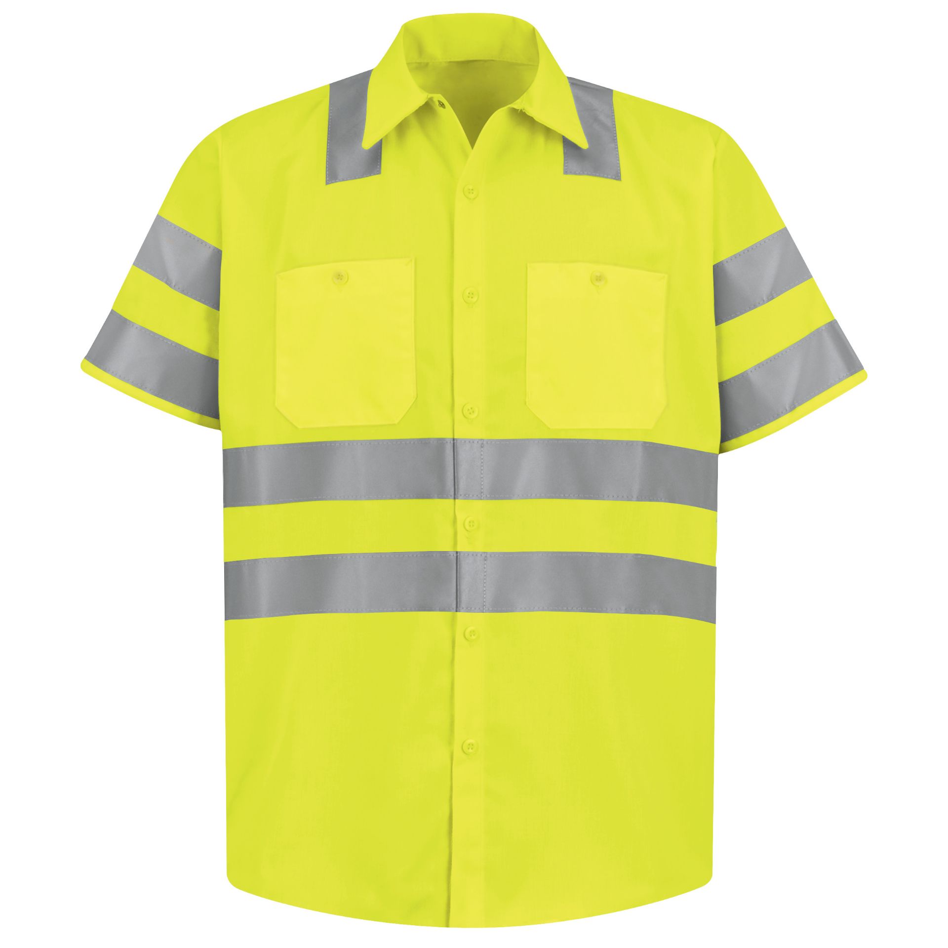 Picture of Red Kap® SS24-HV-TRC3 Men's Hi-Visibility Short Sleeve Work Shirt - Type R, Class 3