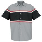 Picture of Red Kap® SP24-GM Men's Short Sleeve Technician Shirt