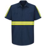 Picture of Red Kap® SP24-EHV Short Sleeve Enhanced Visibility Industrial Work Shirt
