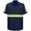 Picture of Red Kap® SC40-EHV-6.4 Short Sleeve Enhanced Visibility Cotton Work Shirt