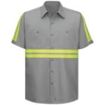 Picture of Red Kap® SC40-EHV-6.4 Short Sleeve Enhanced Visibility Cotton Work Shirt