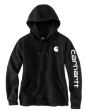 Picture of Carhartt 102791 Womens Relaxed Fit Midweight Logo Sleeve Graphic Sweatshirt
