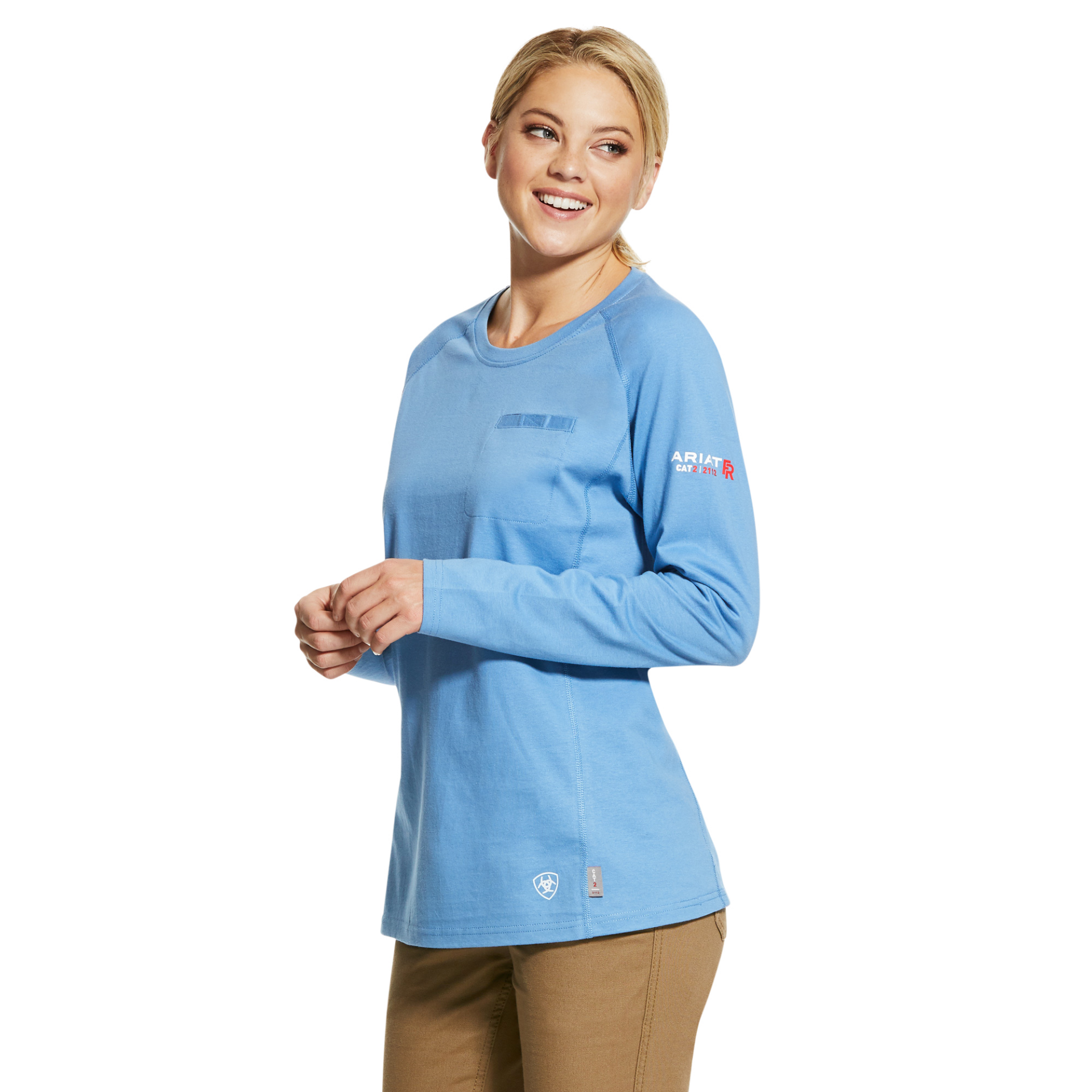 Picture of Ariat 10031021 FR AIR CREW LS T-SHRT