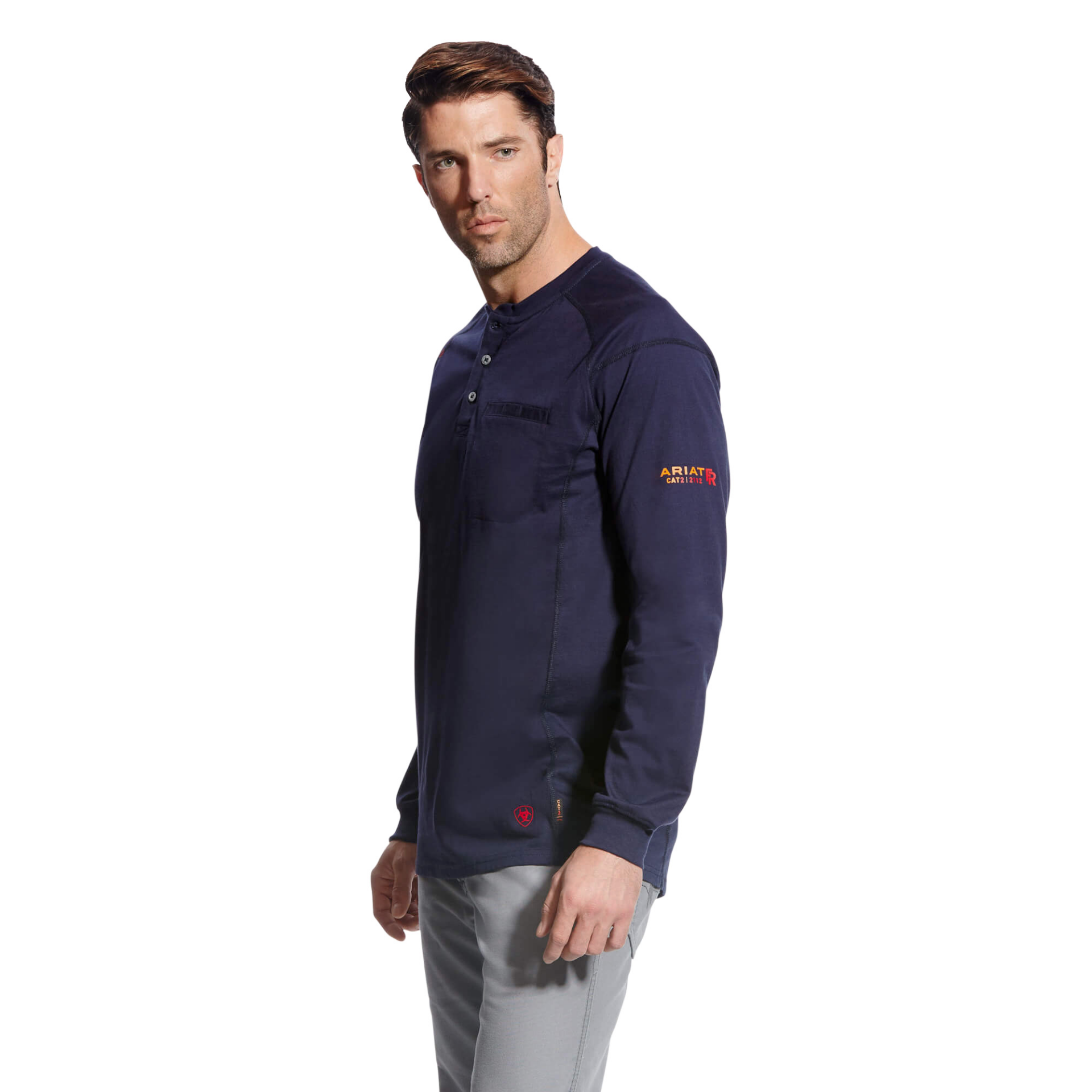 Picture of Ariat 10022597 FR AIR HENLEY LS TOP