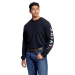 Picture of Ariat 10026434 FR ROUGHNECK SKULL LOGO LS T-SHRT