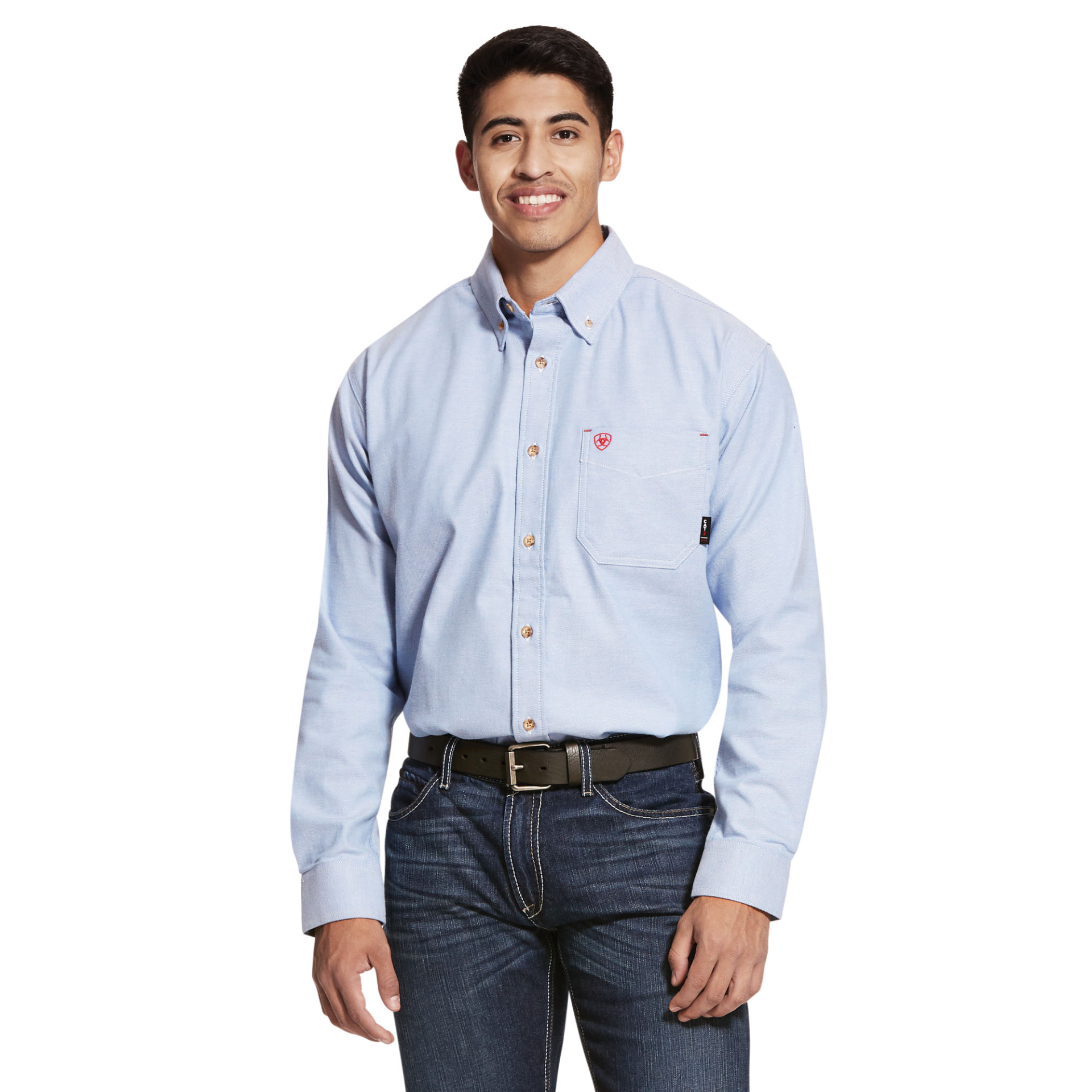 Picture of Ariat 10027886 FR SOLID TWILL DURASTR LS WRK SHRT
