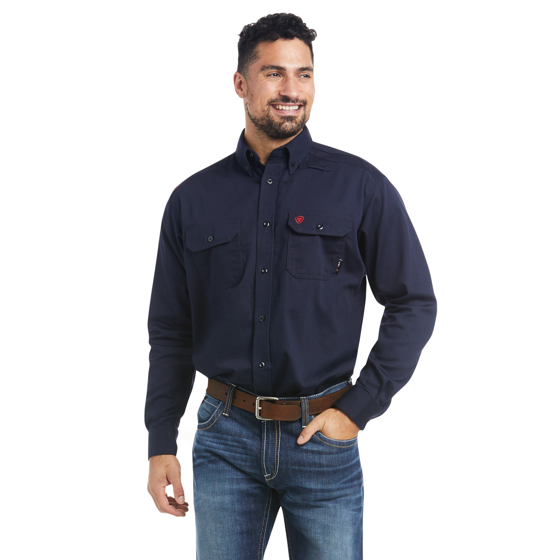 Picture of Ariat 10018816 FR SOLID LS WRK SHRT