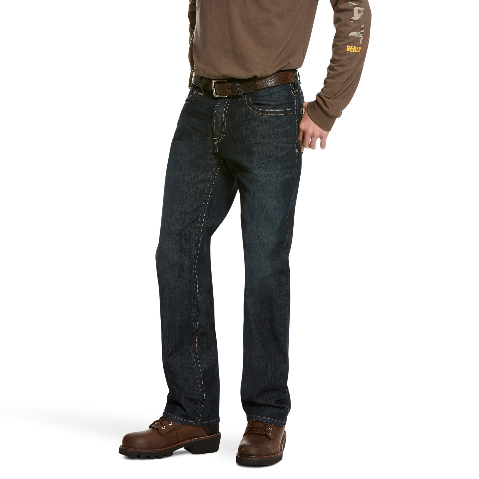 Picture of Ariat 10027736 REBAR M4 DURASTR EDGE STKBL STRAIGHT JEAN