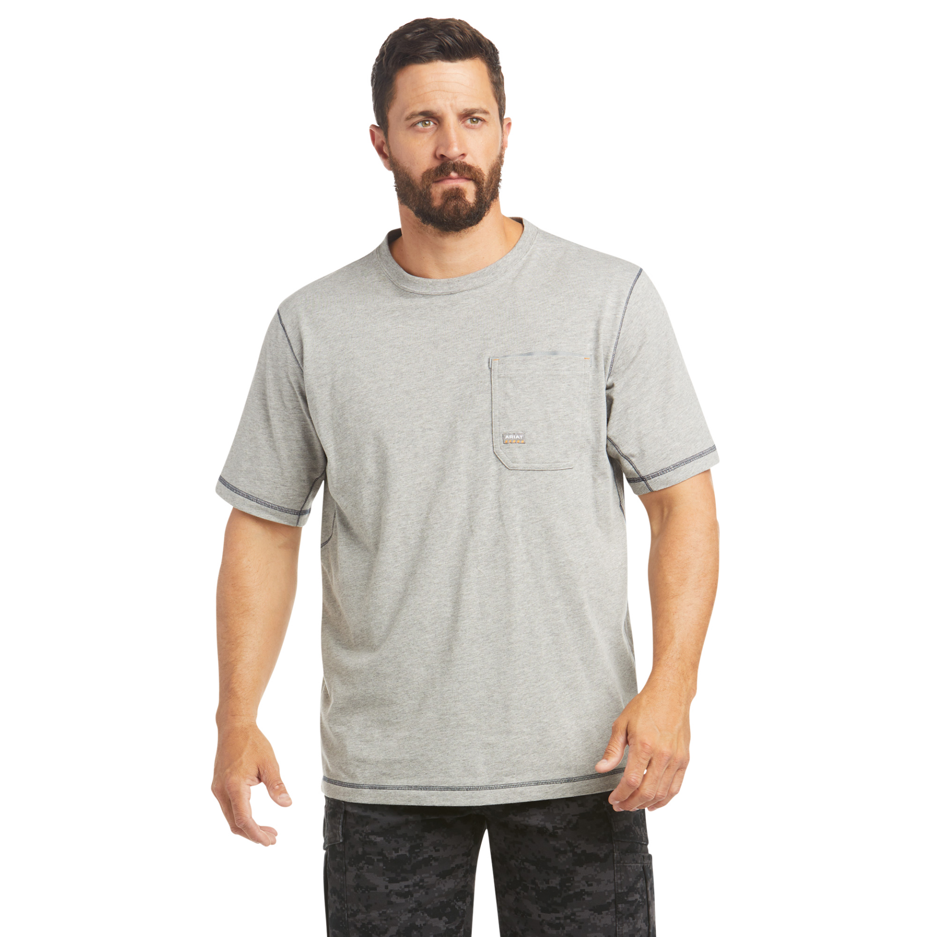 Picture of Ariat 10035400 REBAR WORKMAN LOGO SS T-SHRT