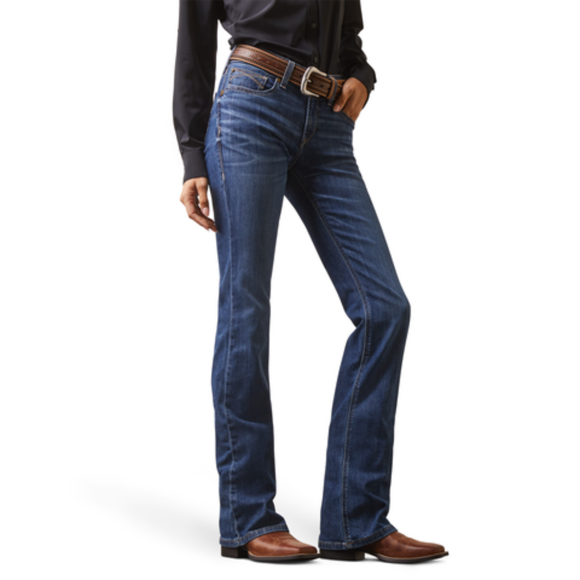 Picture of Ariat 10043146 R.E.A.L PR LEILA BOOT JEAN IRVINE