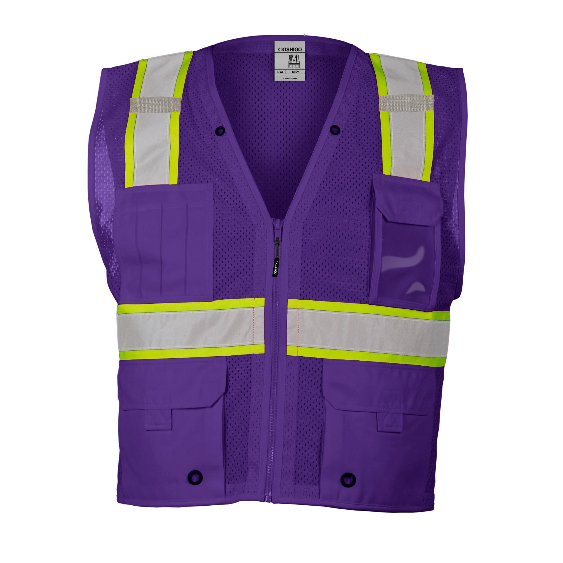 Picture of Kishigo B109 Enhanced Visibility Series Multi Pocket Mesh Vest
