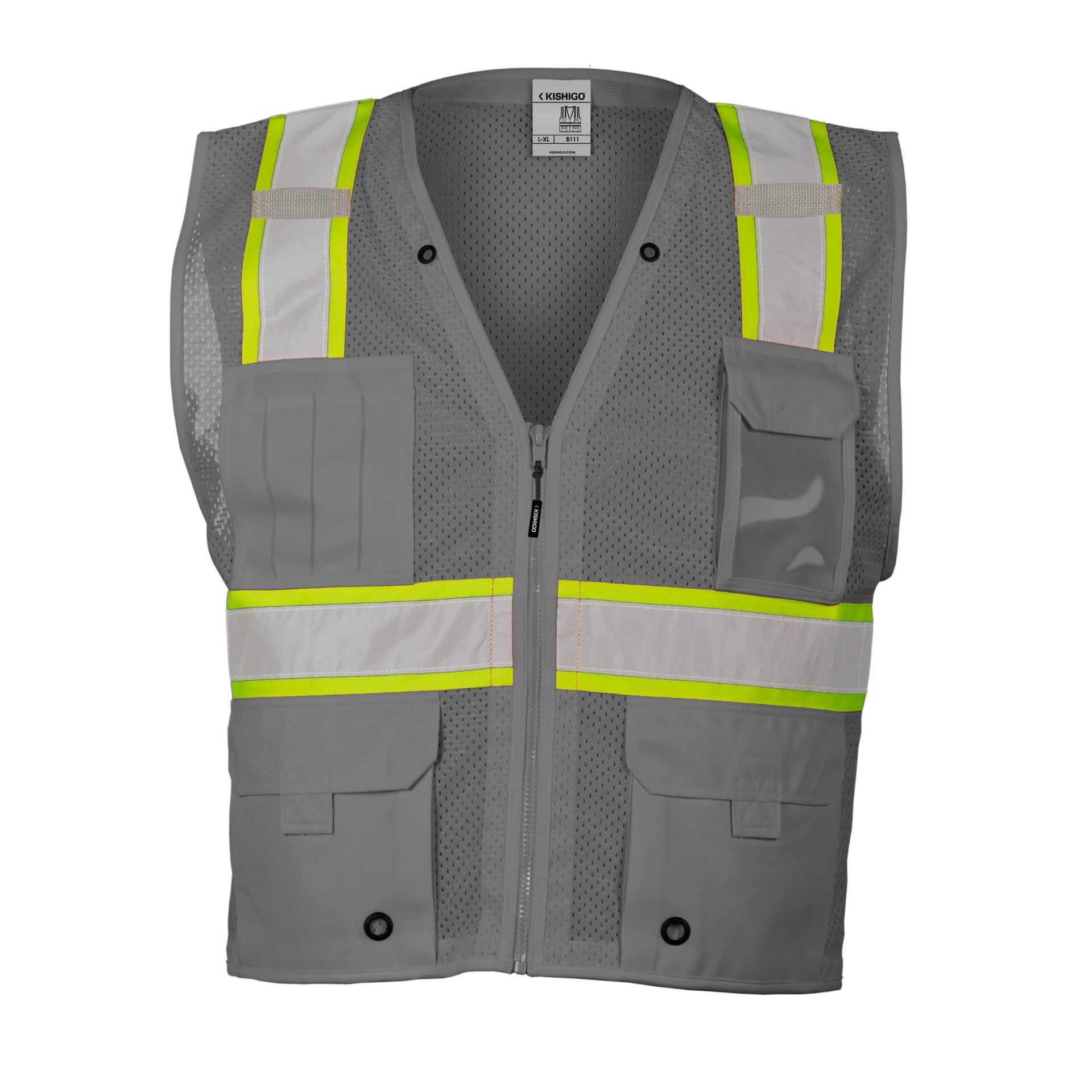 Picture of Kishigo B111 Enhanced Visibility Series Multi Pocket Mesh Vest