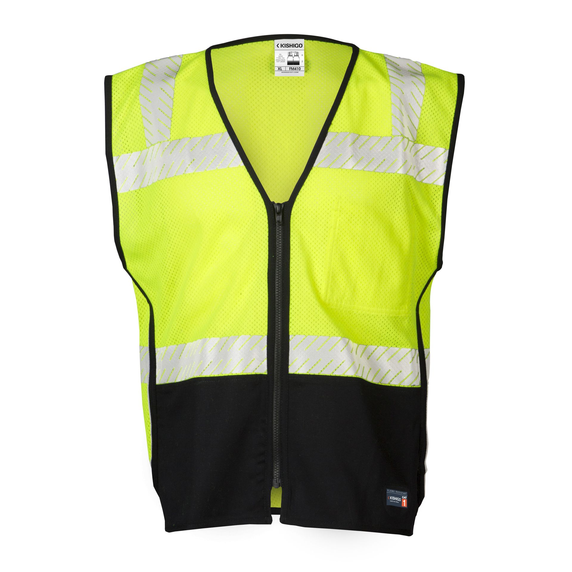Picture of Kishigo FM410 FR Black Bottom Mesh Vest