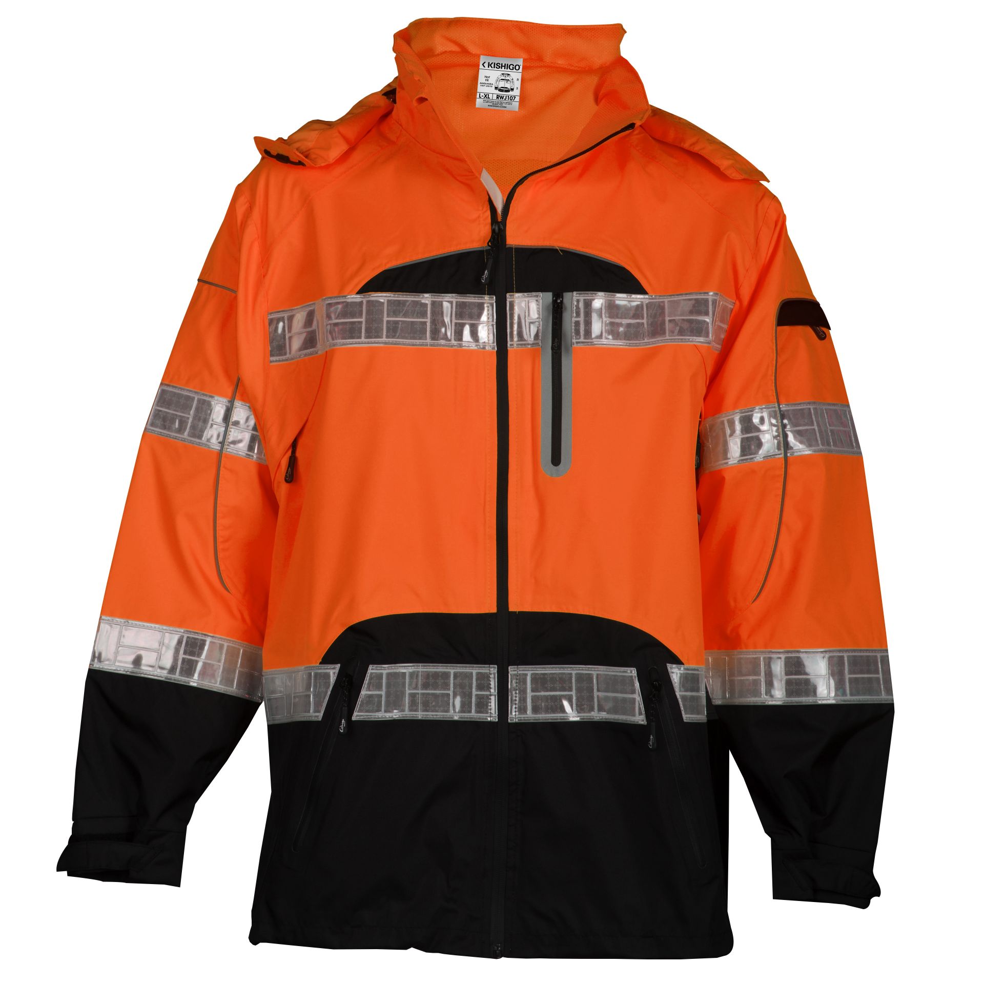 Picture of Kishigo RWJ107 Premium Black Series Rainwear Jacket