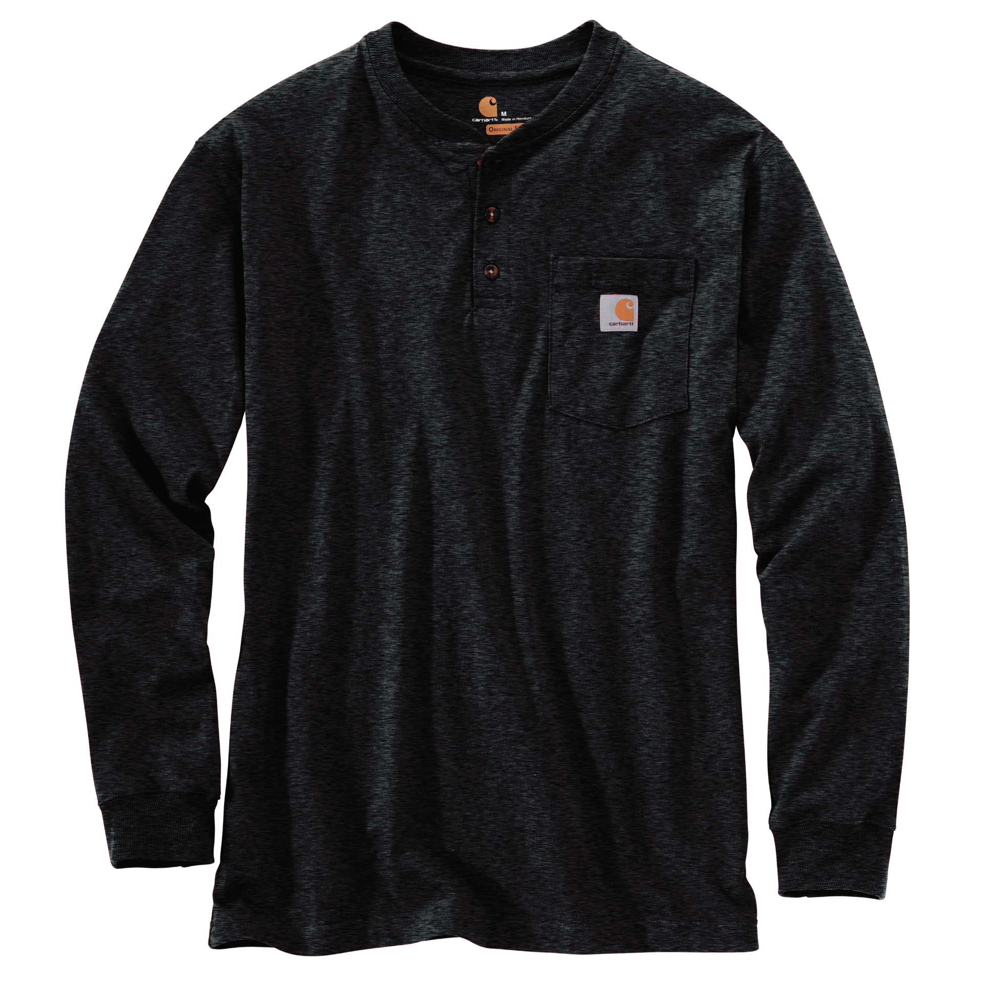 Picture of Carhartt K128 Mens Loose Fit Heavyweight Long-Sleeve Pocket Henley T-Shirt