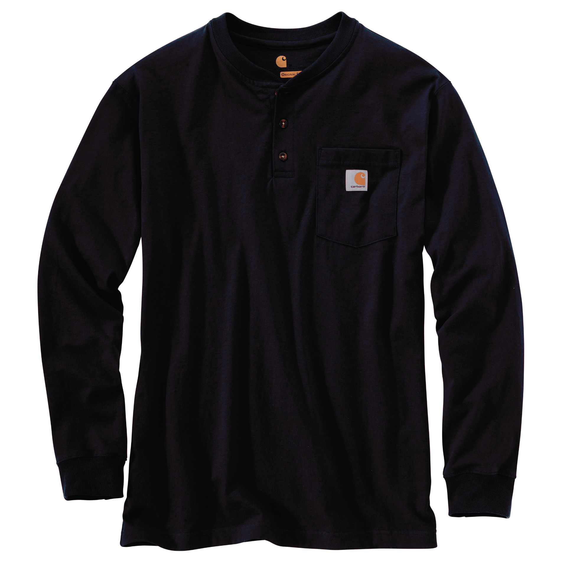 Picture of Carhartt K128 Mens Loose Fit Heavyweight Long-Sleeve Pocket Henley T-Shirt
