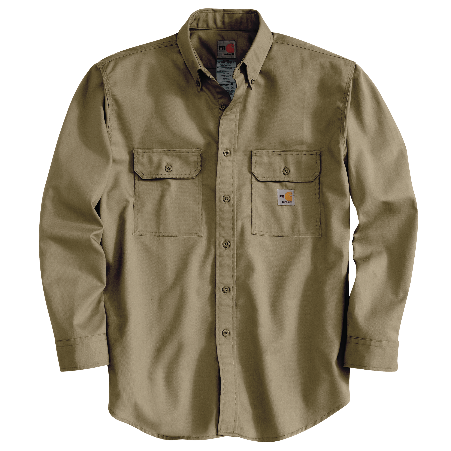 Picture of Carhartt FRS160 Mens Flame Resistant Loose Fit Midweight Twill Long-Sleeve Shirt