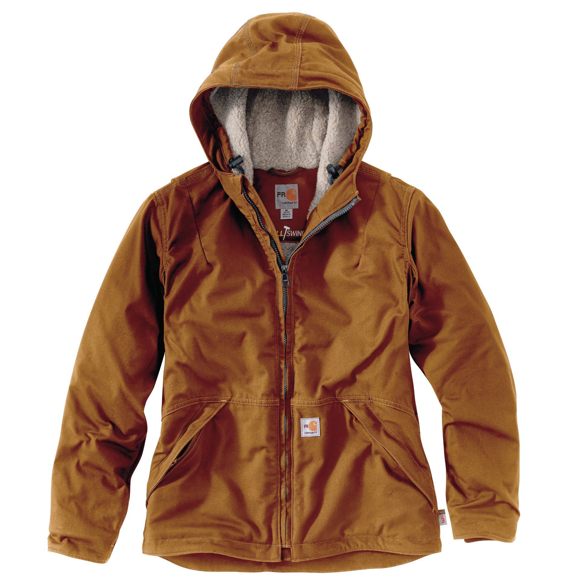 Picture of Carhartt 102694 Womens Flame Resistant Full Swing® Loose Fit Quick Duck Sherpa-Lined Jacket