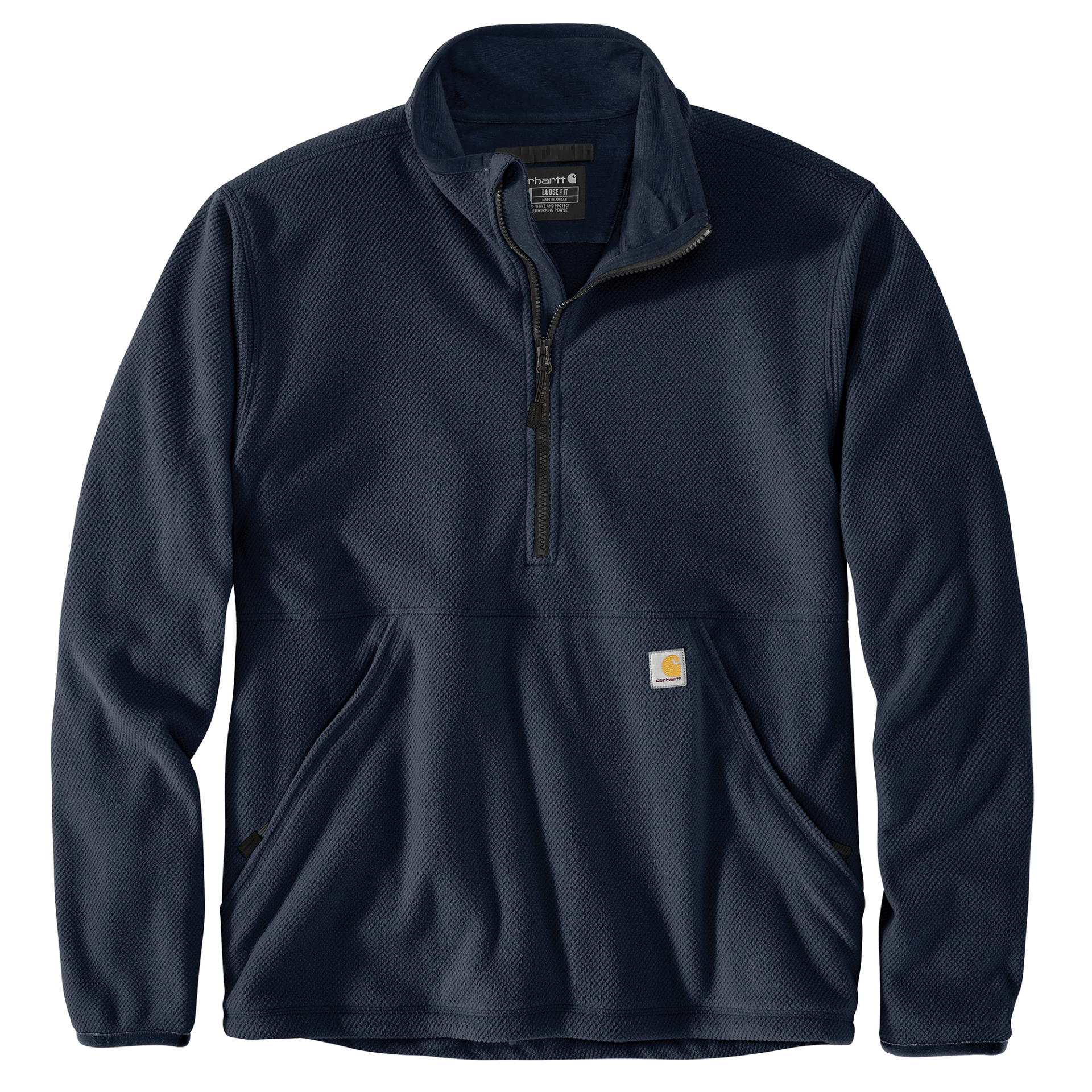Picture of Carhartt 106417 Mens Half-Zip Relaxed Fit Fleece Pullover