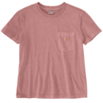 Picture of Carhartt 106272 Womens Relaxed Fit Lightweight Short Sleeve Garment Dye Pocket T-Shirt