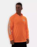 Picture of CAT 1510568 HI-VIS UPF HOODED BANNER L/S TEE