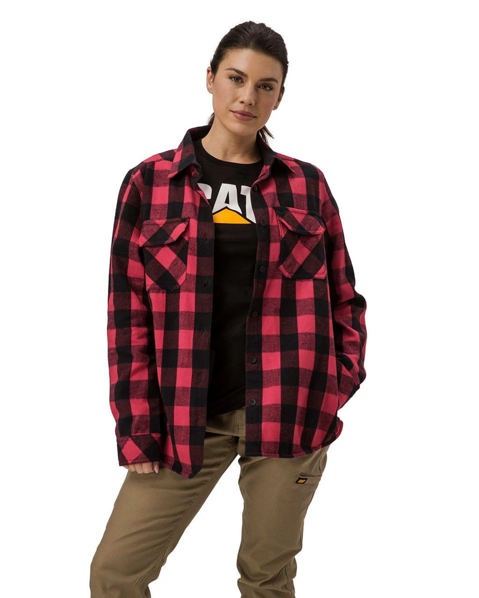 Picture of CAT 1610032 WOMEN'S BUFFALO CHECK OVERSHIRT