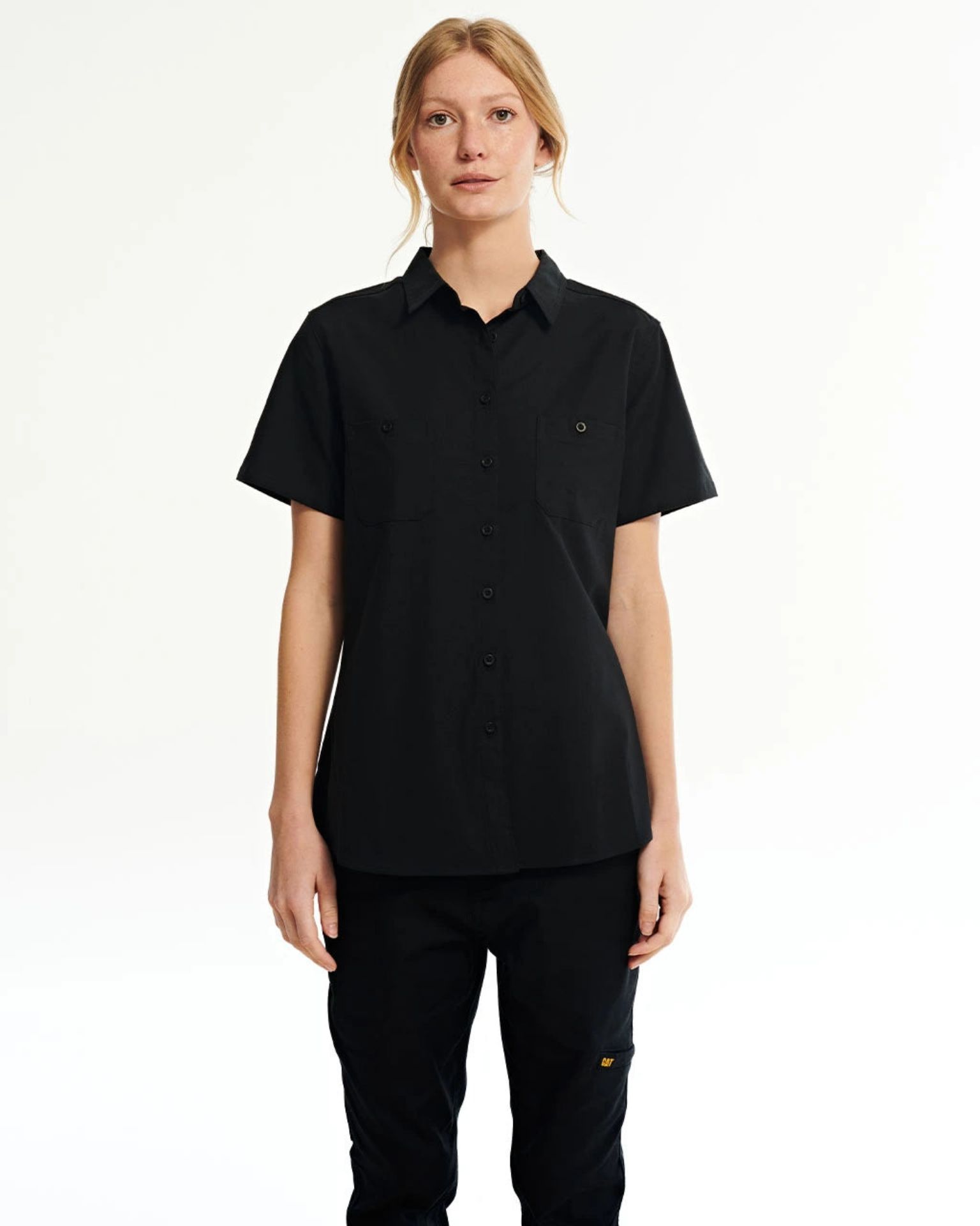 Picture of CAT 1610039 WOMEN'S CLASSIC S/S OXFORD SHIRT