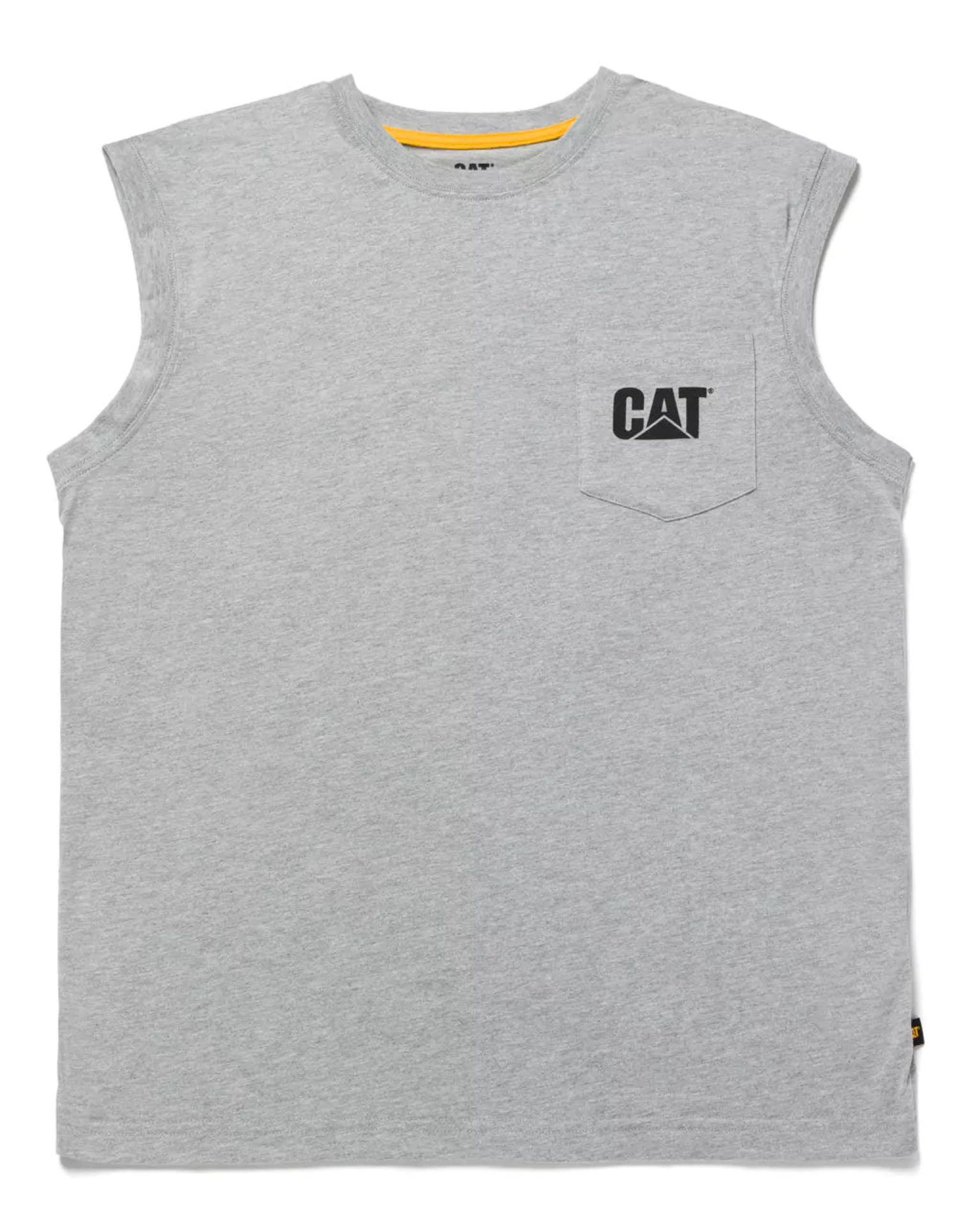 Picture of CAT W07074 TRADEMARK SLEEVELESS POCKET TEE