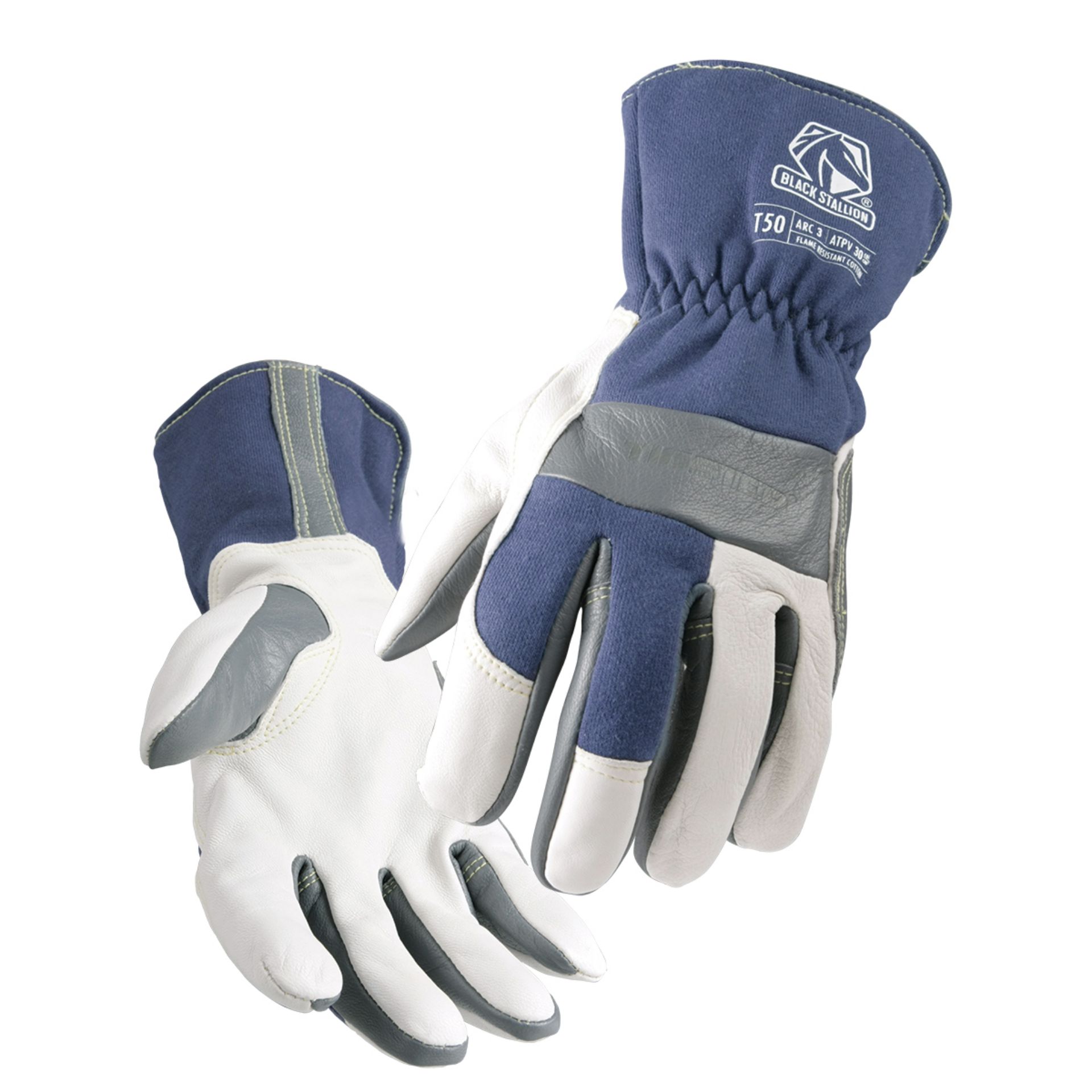 Picture of Black Stallion T50 GRAIN KIDSKIN AND FR SNUG FIT COTTON MULTI-FEATURE TIG WELDING GLOVES