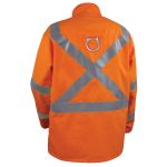 Picture of Black Stallion JF1012-OR 9 OZ FLAME RESISTANT COTTON 30 INCH JACKET WITH SILVER REFLECTIVE