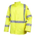 Picture of Black Stallion JF1117-HY 9 OZ FLAME RESISTANT ANSI HI-VIS COTTON JACKET WITH SILVER REFLECTIVE