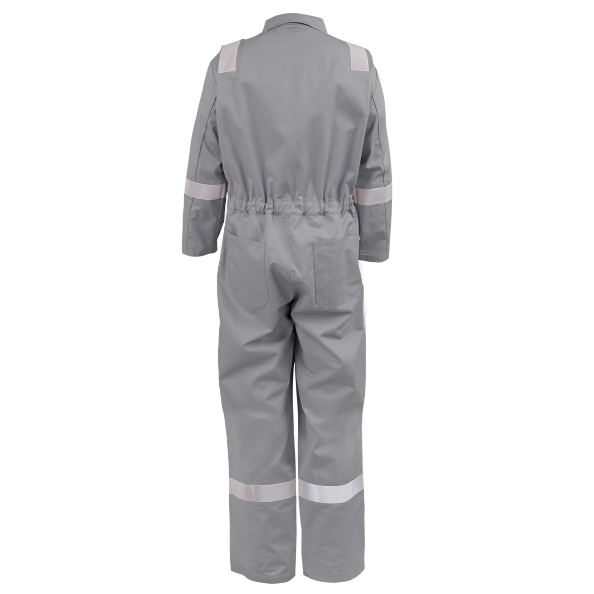 Picture of Black Stallion CF2118-GY 7 OZ FLAME-RESISTANT COTTON REFLECTIVE TAPE COVERALLS (GRAY)