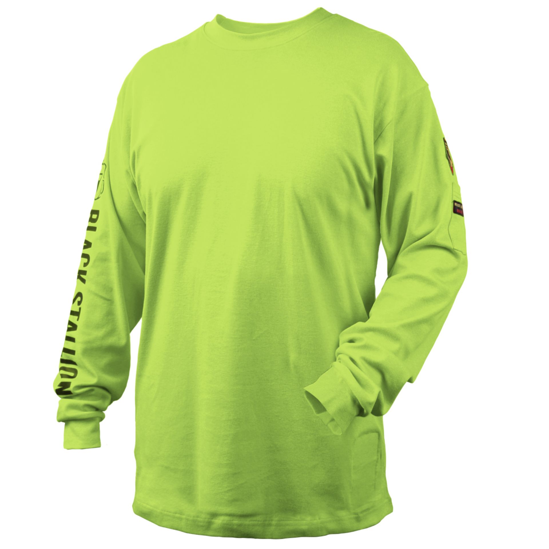 Picture of Black Stallion TF2510-LM 7 OZ FLAME-RESISTANT COTTON LONG SLEEVE T-SHIRT - NFPA 2112, NFPA 70E