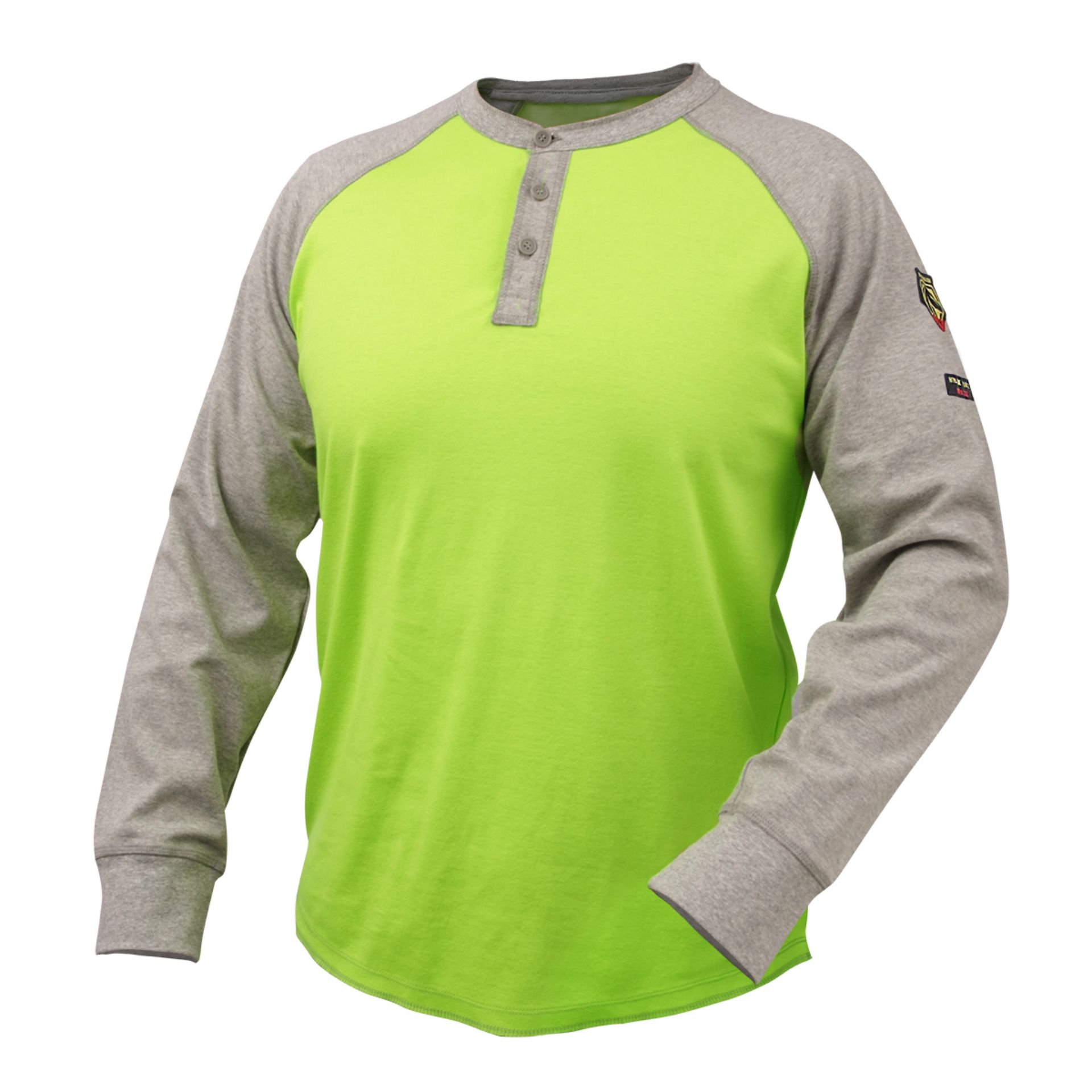 Picture of Black Stallion TF2520-GL 7 OZ FLAME-RESISTANT COTTON HENRY STYLE T-SHIRT - NFPA 2112, NFPA 70E