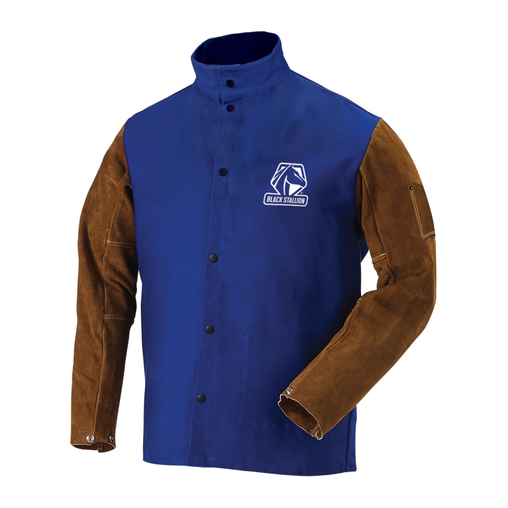 Picture of Black Stallion FRB9-30C/BS 9 OZ FR AND SIDE SPLIT COWHIDE 30 INCH HYBRID COAT