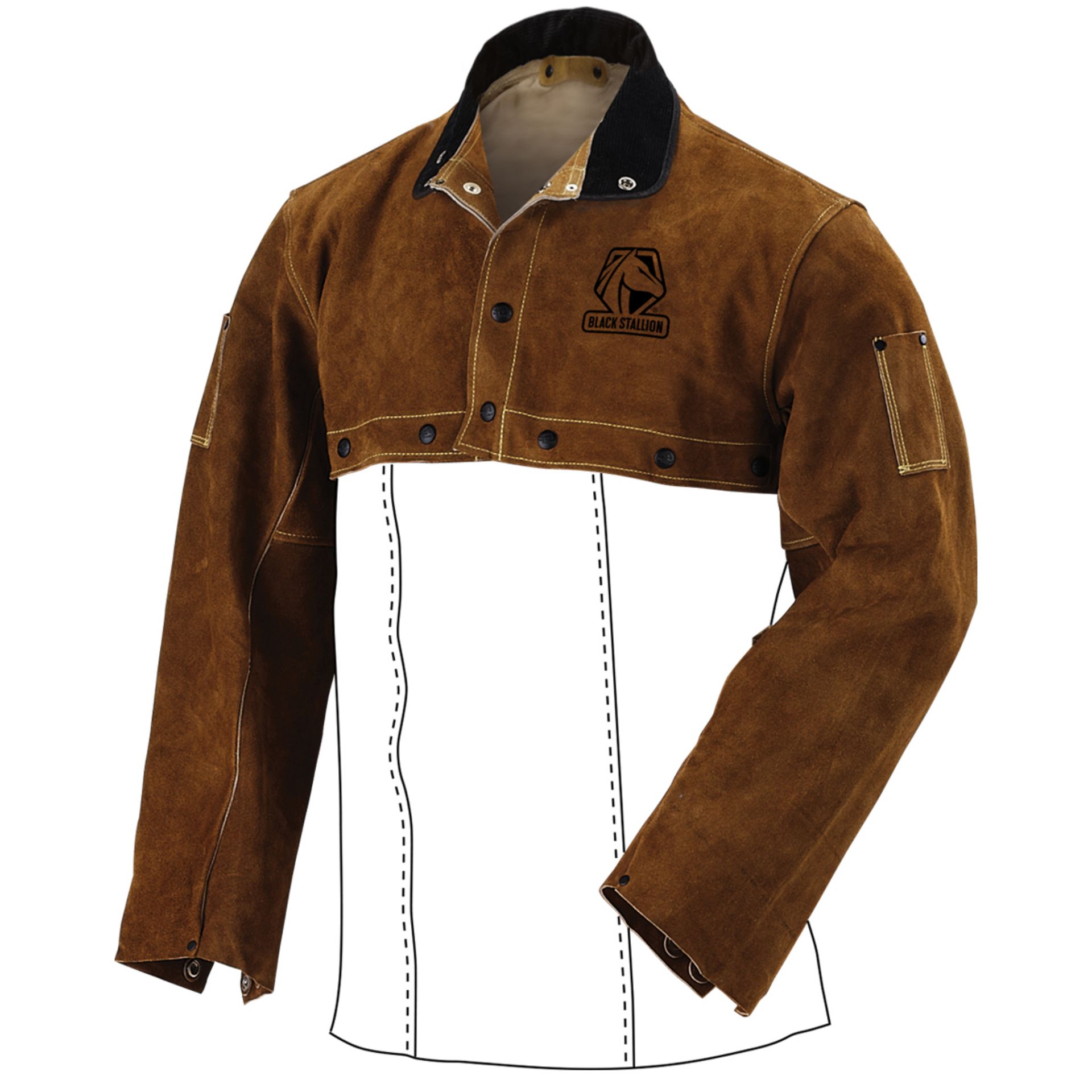 Picture of Black Stallion 21CS SIDE SPLIT COWHIDE LEATHER WELDING CAPE SLEEVE