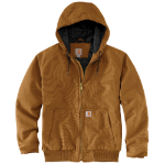 Picture of Carhartt 104050 Mens Loose Fit Washed Duck Insulated Active Jac
