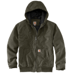 Picture of Carhartt 104050 Mens Loose Fit Washed Duck Insulated Active Jac