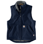 Picture of Carhartt 104981 Mens Flame Resistant Relaxed Fit Duck Sherpa-Lined Mock Neck Vest