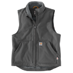Picture of Carhartt 104981 Mens Flame Resistant Relaxed Fit Duck Sherpa-Lined Mock Neck Vest