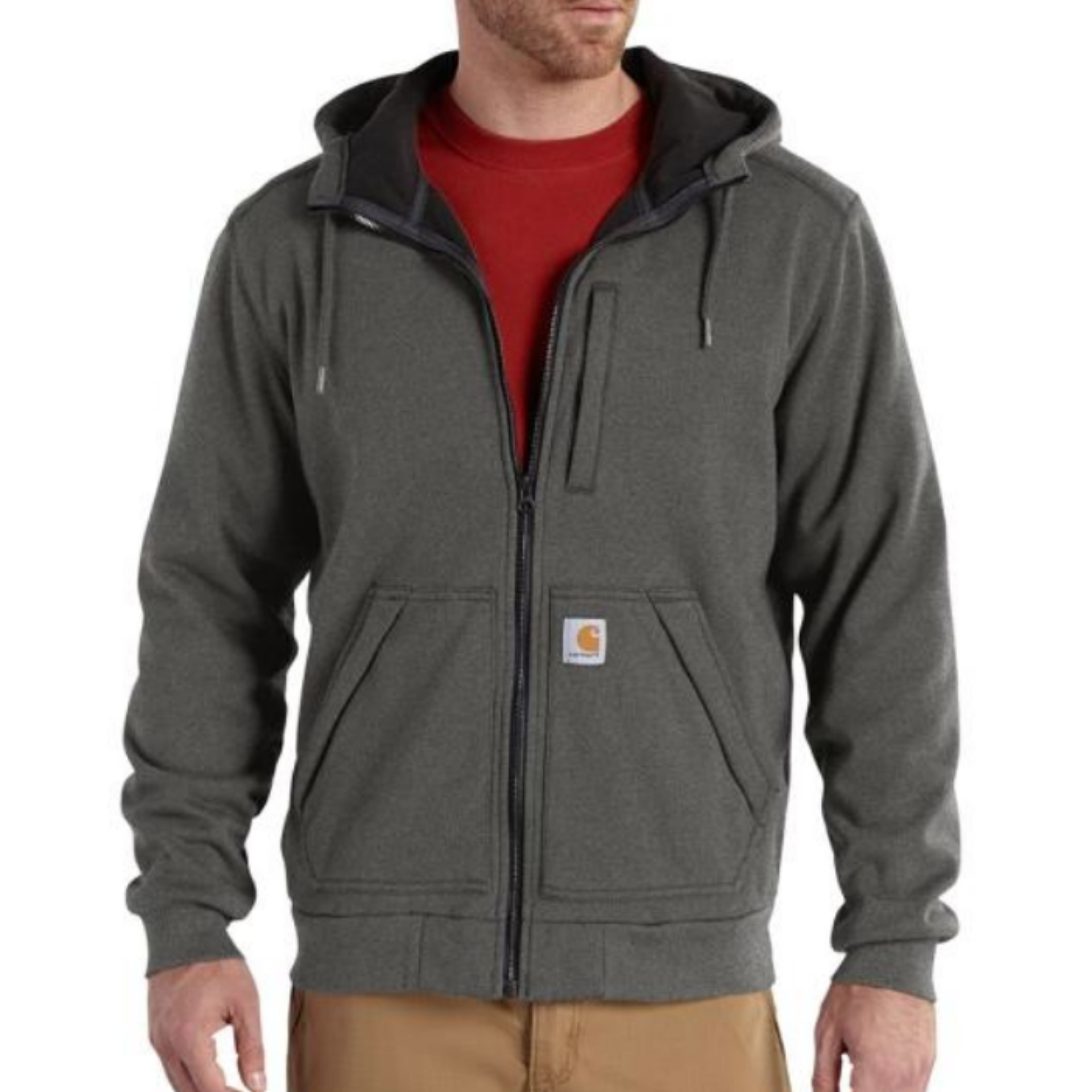 Picture of Carhartt 101759 Mens Wind Fighter® Relaxed Fit Midweight Full-Zip Sweatshirt