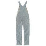 Picture of Carhartt 103042 Womens Relaxed Fit Denim Railroad Stripe Bib Overall