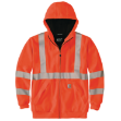 Picture of Carhartt 104988 Mens High-Visibility Rain Defender® Loose Fit Midweight Thermal-Lined Full-Zip Class 3 Sweatshirt