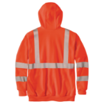 Picture of Carhartt 104988 Mens High-Visibility Rain Defender® Loose Fit Midweight Thermal-Lined Full-Zip Class 3 Sweatshirt