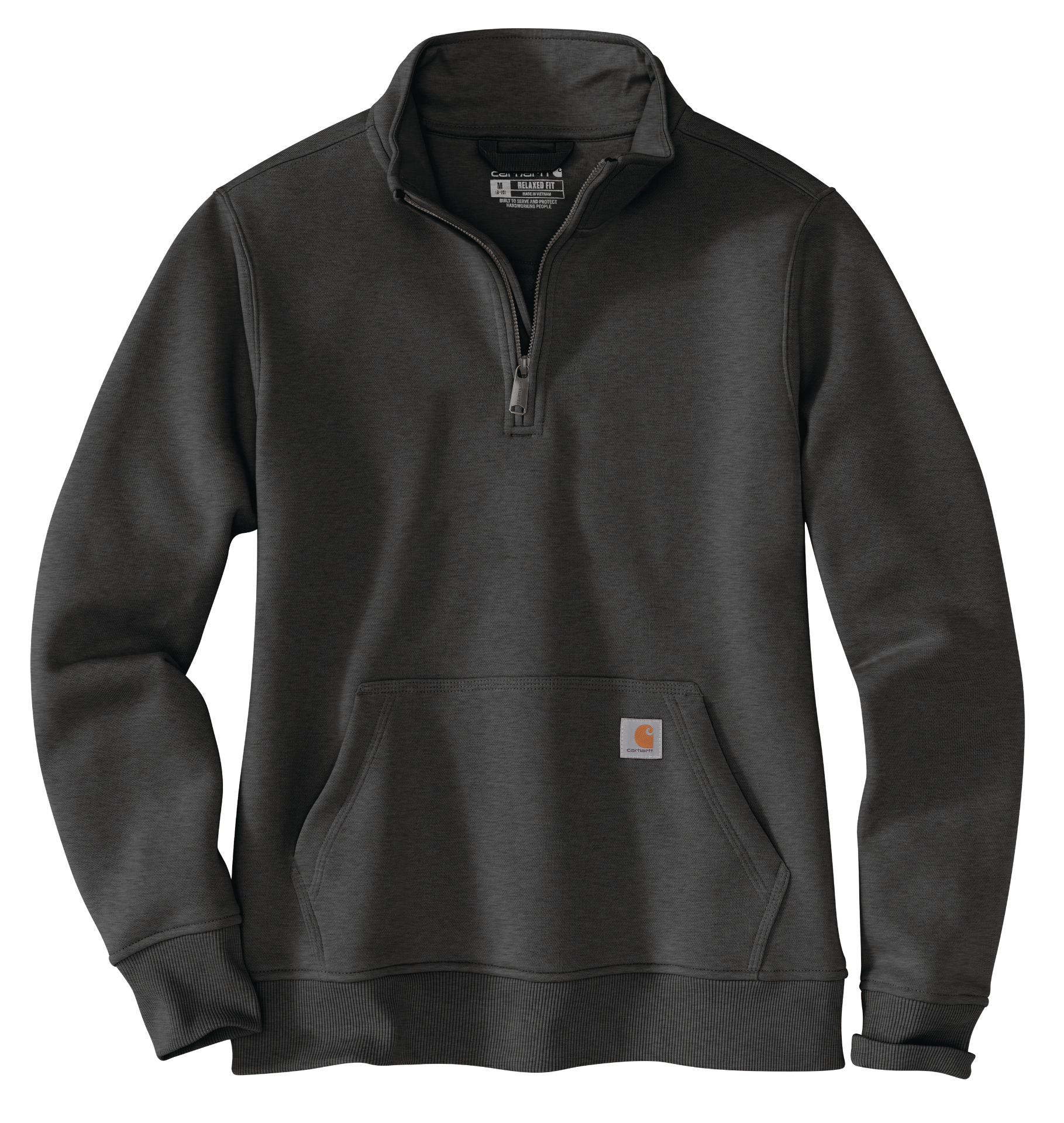 Picture of Carhartt 105295 Womens Relaxed Fit Midweight Quarter-Zip Mock-Neck Sweatshirt