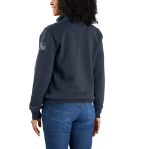 Picture of Carhartt 105295 Womens Relaxed Fit Midweight Quarter-Zip Mock-Neck Sweatshirt