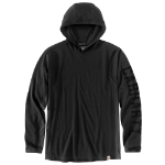 Picture of Carhartt 106654 Mens Force Relaxed Fit Midweight Long-Sleeve Logo Graphic Hooded T-Shirt