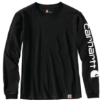 Picture of Carhartt 103401 Womens Loose Fit Heavyweight Long-Sleeve Logo Sleeve Graphic T-Shirt