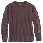 Picture of Carhartt 103401 Womens Loose Fit Heavyweight Long-Sleeve Logo Sleeve Graphic T-Shirt